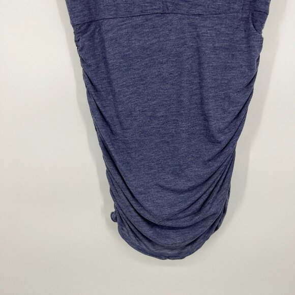 Victoria Secret Dress Blue Ruched Blouson Mini Stretch Knit - Picture 10 of 10